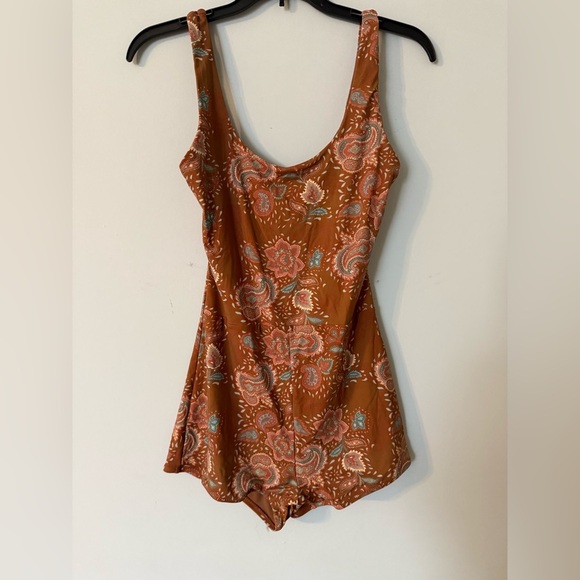 Rhythm Tank Short One-Piece Surf Suit – Brown Paisley – Size Medium – NWT Liner - Picture 8 of 10